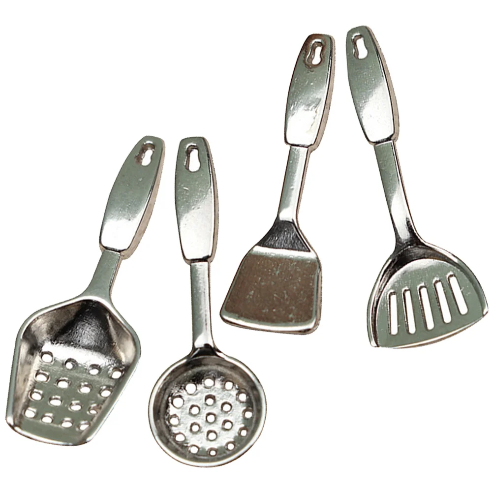 Casa de bonecas utensílio de cozinha conjunto de quatro peças mini brinquedos crianças minúsculos acessórios liga em miniatura utensílios infantis