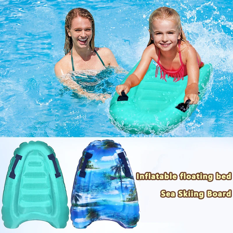 Inflatable Floating Bed Portable Kids  Lightweight Pedal Sea Water Skis