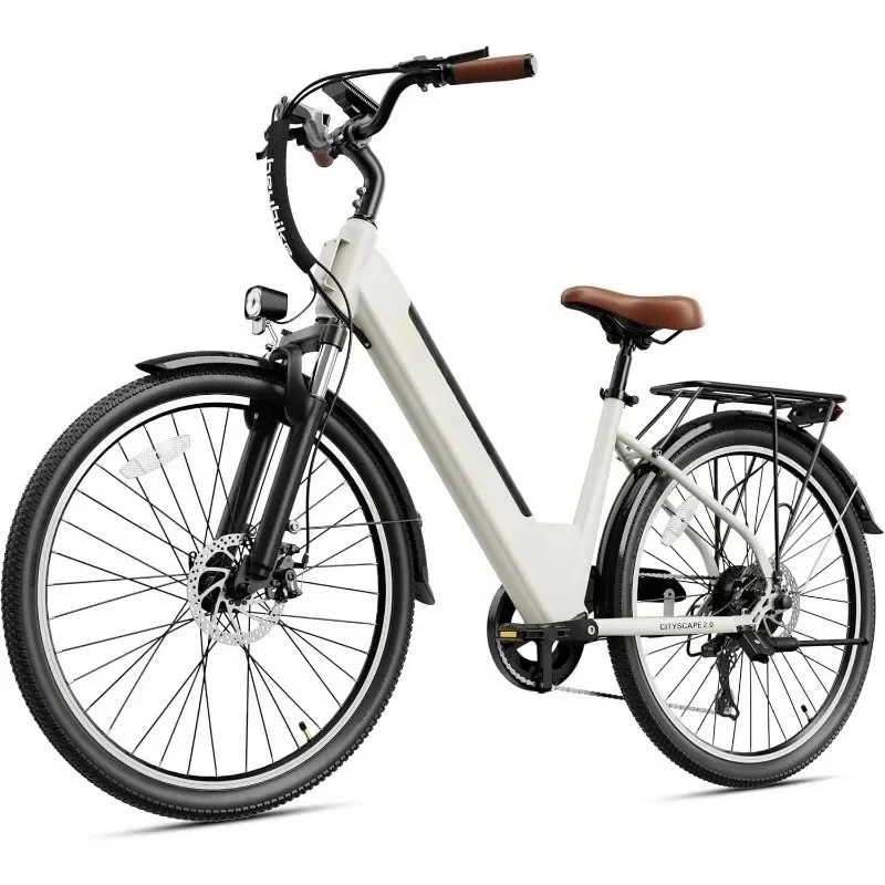 Wysokiej jakości rower elektryczny Cityscape 2.0 dla dorosłych z silnikiem o mocy szczytowej 1000 W, wyjmowaną baterią 468 Wh i do 50 mil 24 MPH, UL