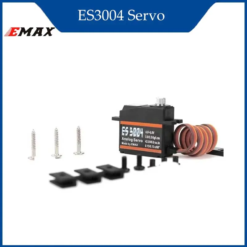 

EMAX ES3004 20g 3.5kg 0.13sec 23T Metal Gear Analog Servo For Airplane ES3104 Upgrade RC Tools