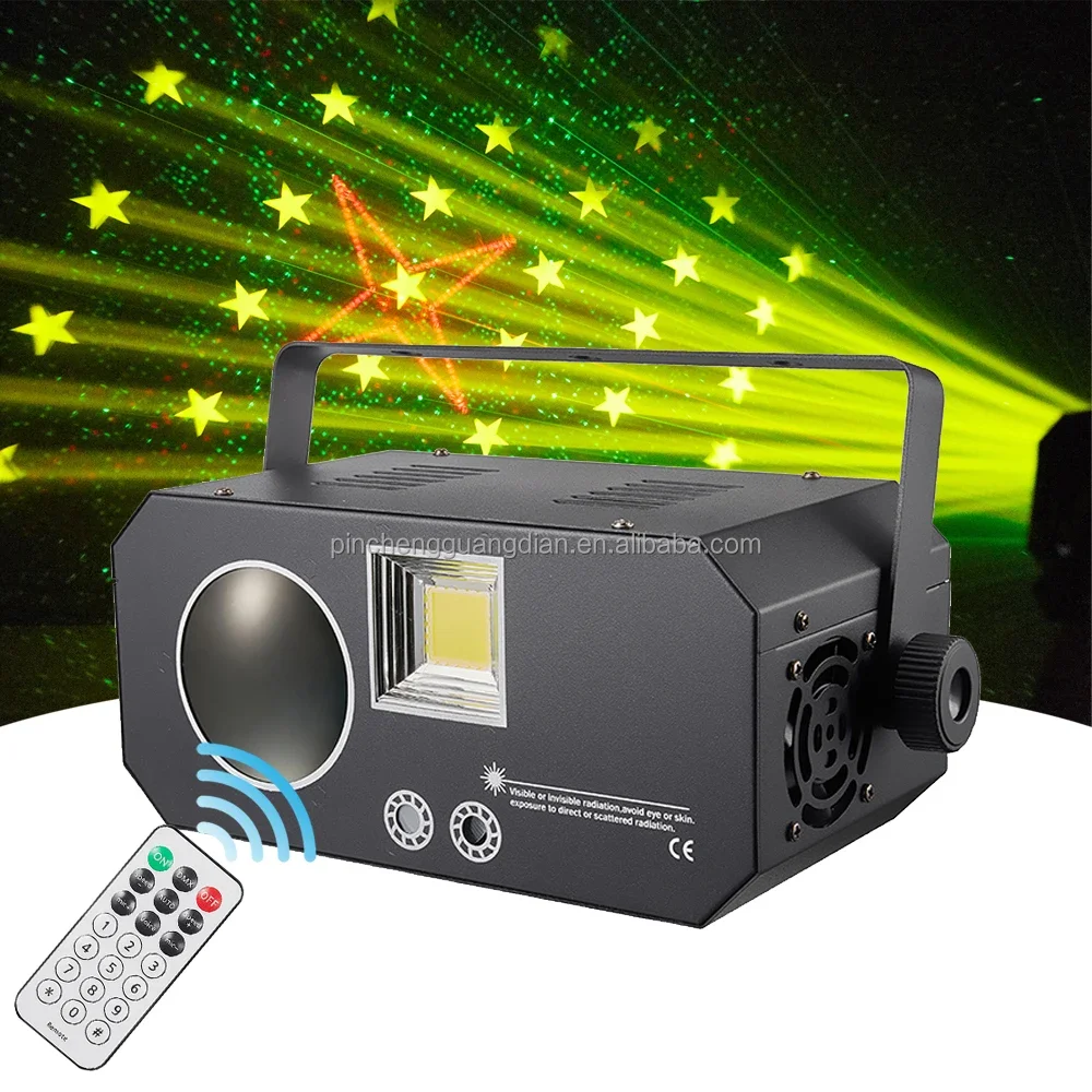 High Brightness New 80W Led Pattern Floral 3In1 8 Gobos 7 Colors Laser Projector With Remote Control