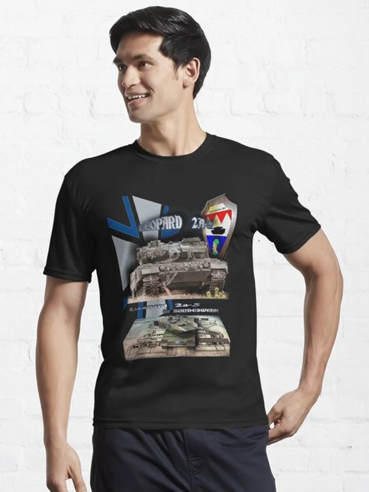 Deutsche Bundeswehr Panzer Leopard 2A5 Tank T Shirt. Short Sleeve 100% Cotton Casual T-shirts Loose Top S-3XL