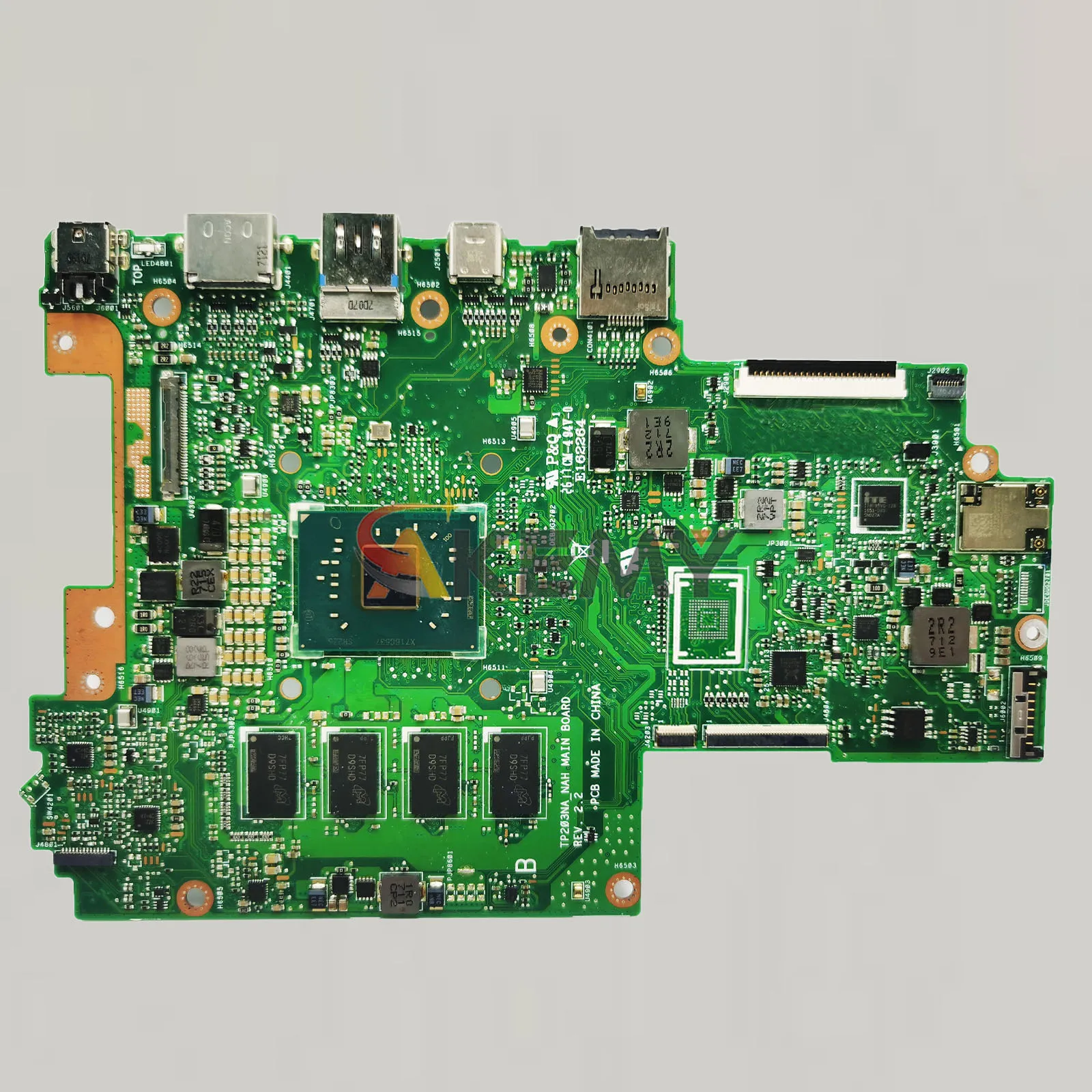 TP203NA Laptop Motherboard For ASUS VivoBook Flip TP203N TP203NA TP203NAS TP203NAH Mainboard With Celeron CPU 100% tests OK stk