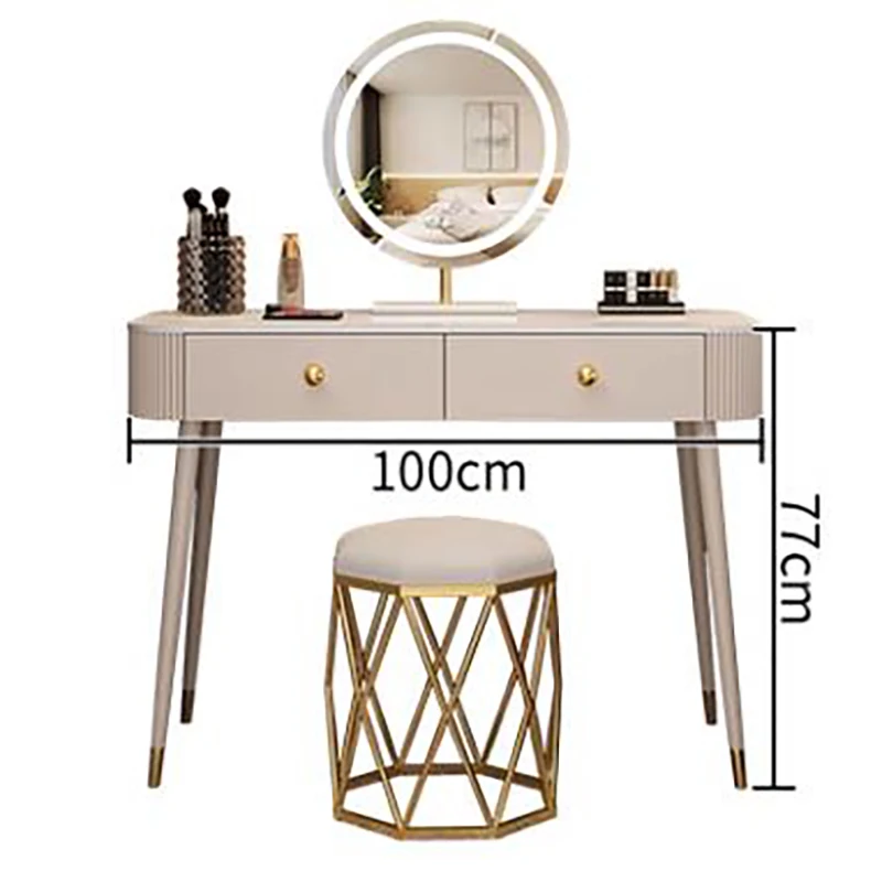 Simple Drawer Vanity Table Classic Elegant Nordic Vintage Vanity Table European Storage Meuble Coiffeuse Chambre Furniture