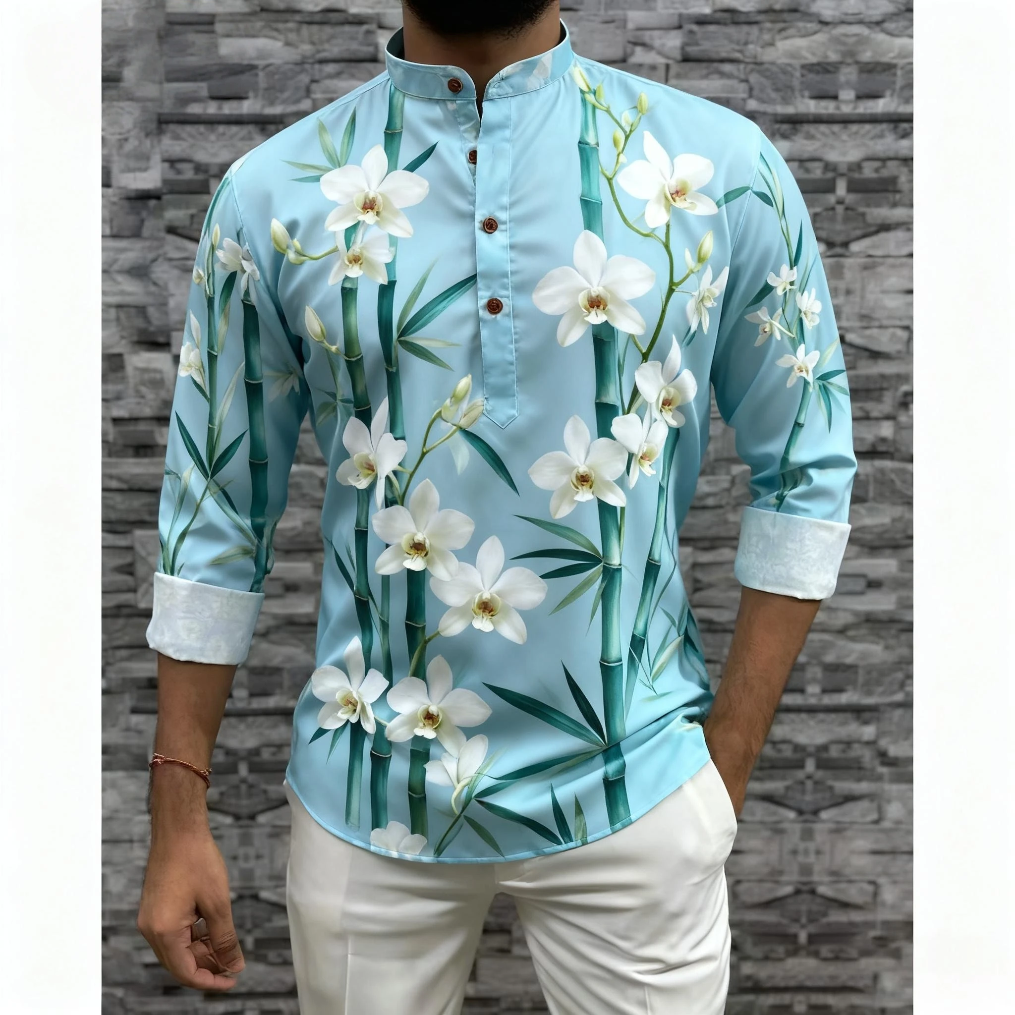 عباية رجالي ثوب عربية على الطراز الوطني هينلي بنطاقات عادي قمصان رجالية مسلمة 2026 ثوب كاميشيا أرابا روبا أرابي #5