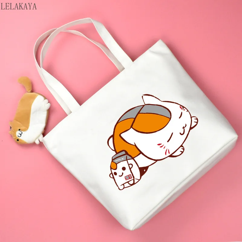 

Cute Natsume Yuujinchou Bags Japan Anime Handbag Lovely Animal Shoulder Bag for Student Girls 18 Styles Canvas Shopping Bag New