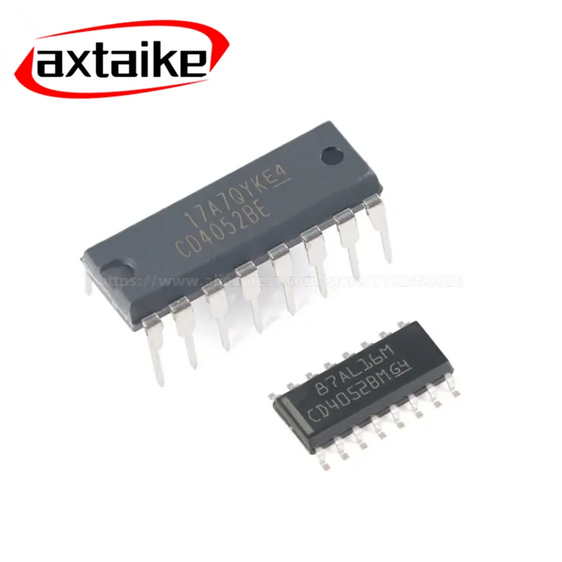 

10PCS CD4052 CD4052BE CD4052BM CD4052BPWR CM052B DIP-16 SOP-16 TSSOP-16 Multiplexer Switch ICs 4-Ch Analog SMD DIP IC