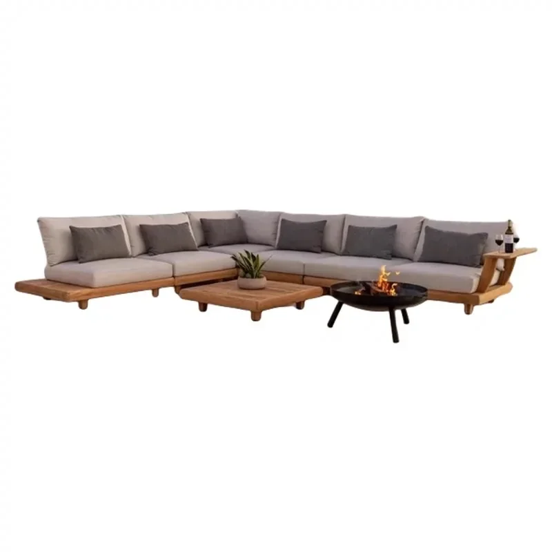 

ForSofa Villa Terrace Leisure Combination Teak Coffee Table Outdoor Garden Courtyard Sample