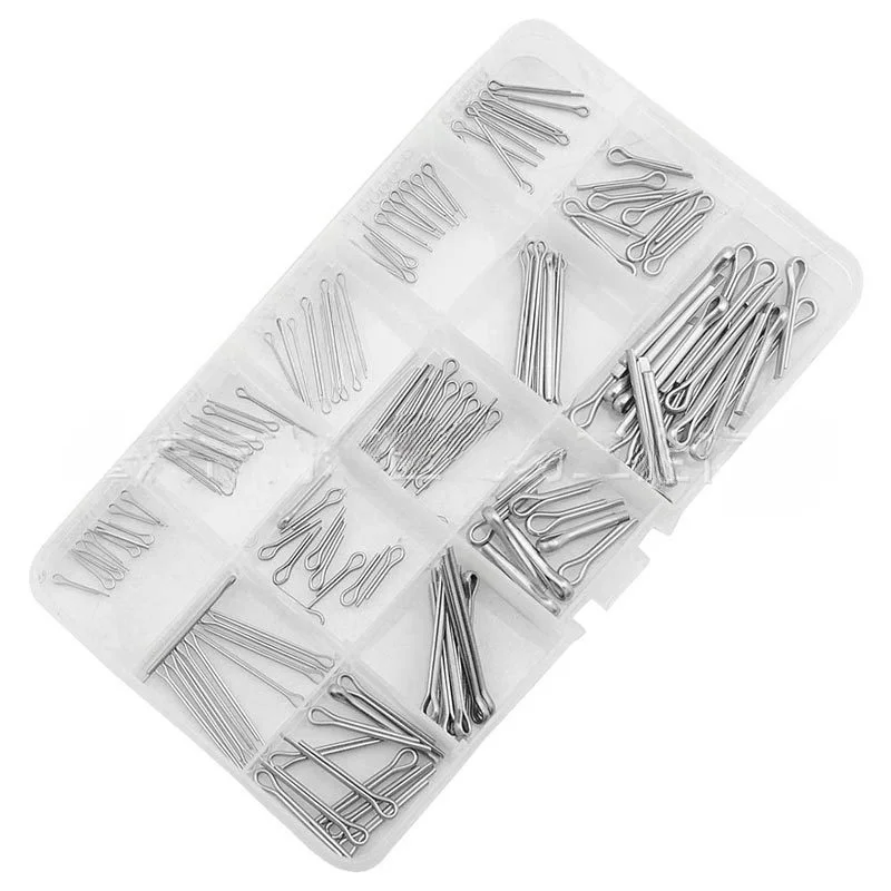 150pcs Stainless Steel M1-M3 U Shape Split Cotter Pin Safety Cotter Pin Open Elastic Clips Spring Cotter Hair Pin Fasteners