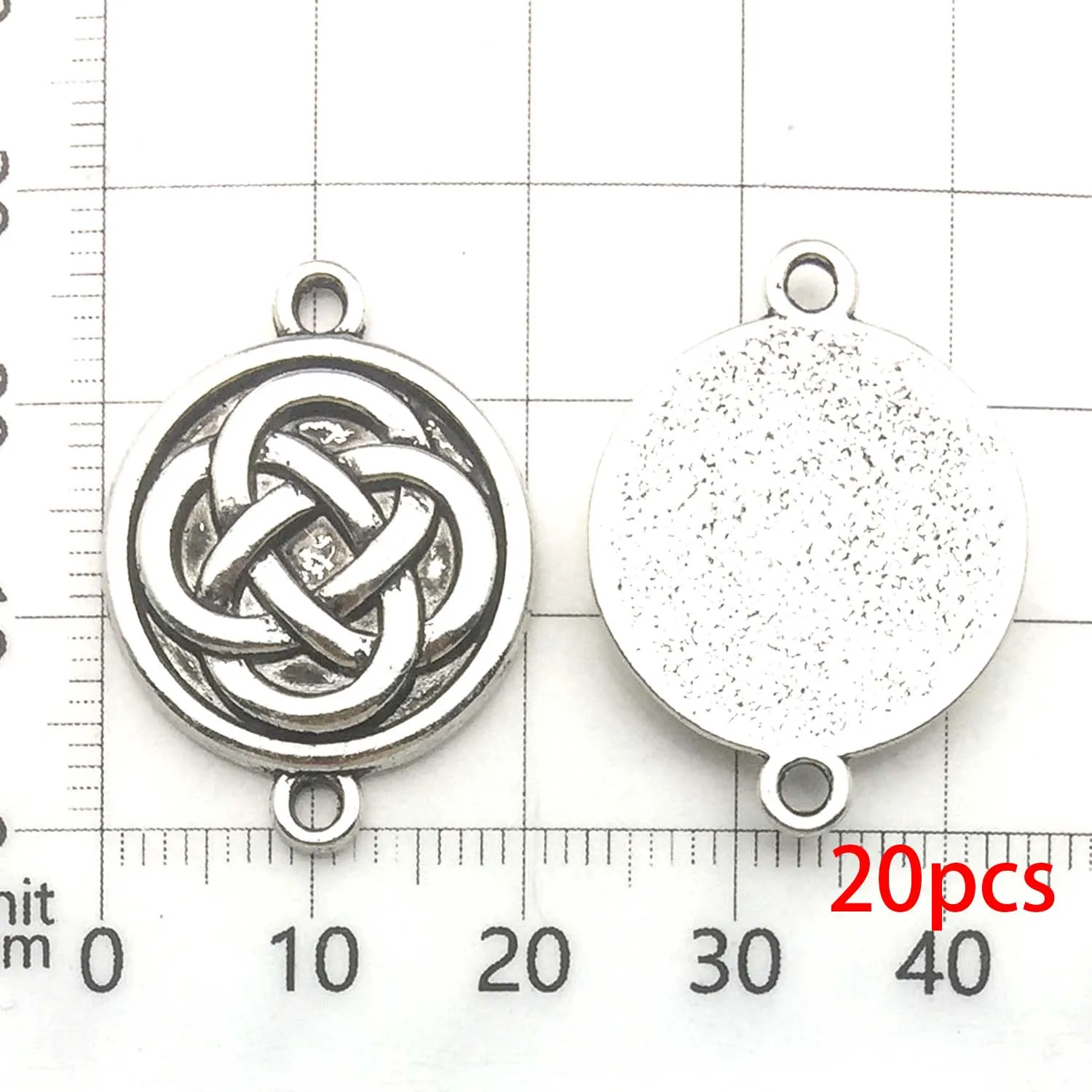 20pcs Antique Silvery Flower Connector Charms for DIY