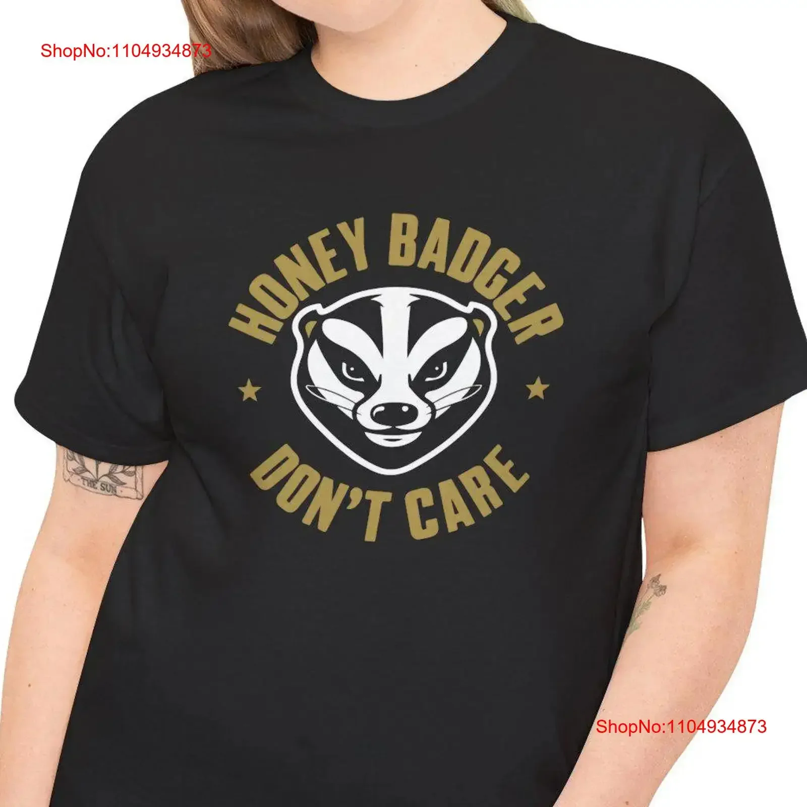 تي شيرت غرير العسل لا يهتم بالطبيعة الحيوانية الخوفية المتمردين الموقف العلوي لعشاق الحياة البرية ملابس الشارع المغسولة العتيقة