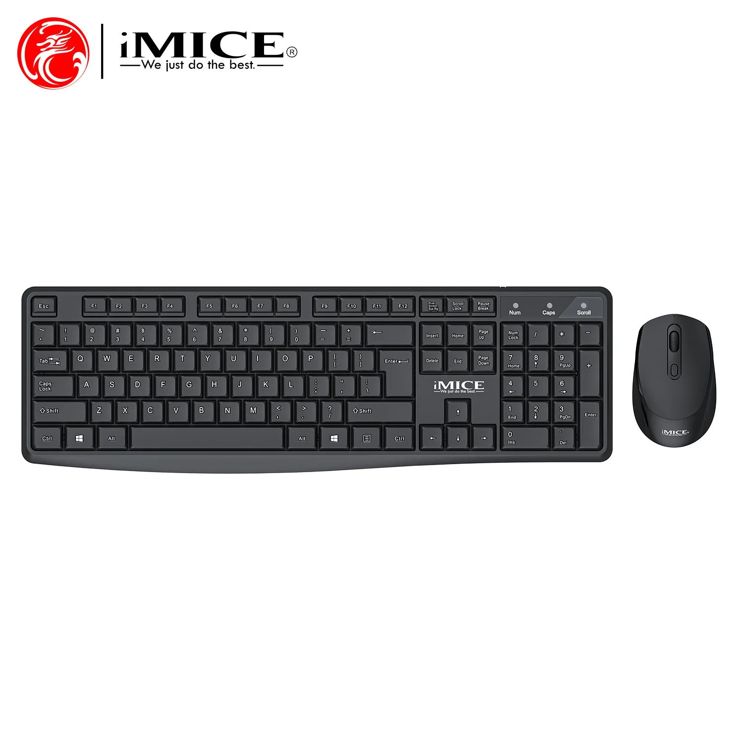 jogo sem fio do teclado e do rato do jogo impermeavel portatil desktop negocio usb 24g 01