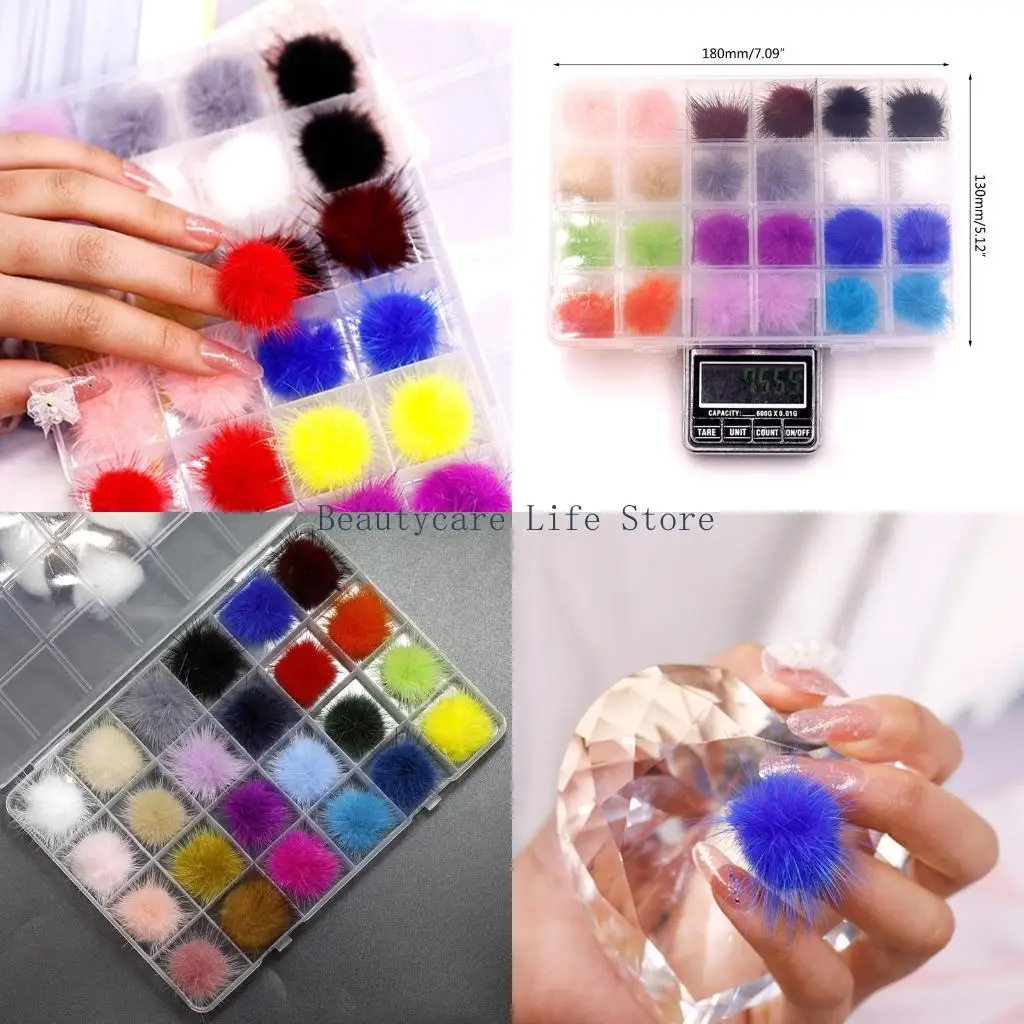 

652C Pom Balls Soft Detachable Tips Ball Manicure Accessories