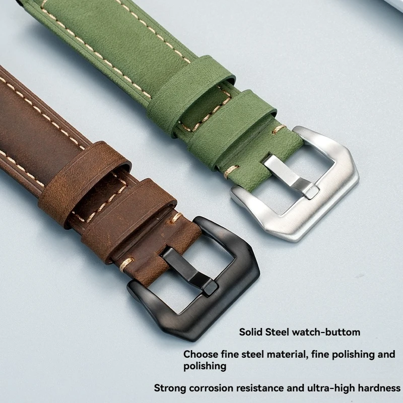 22 ملم/24 ملم طول ممتد (140+90 ملم) سوار ساعة من الجلد الطبيعي لهاميلتون وبانيراي والأحفوري |    استبدال حزام الساعة الرجالية