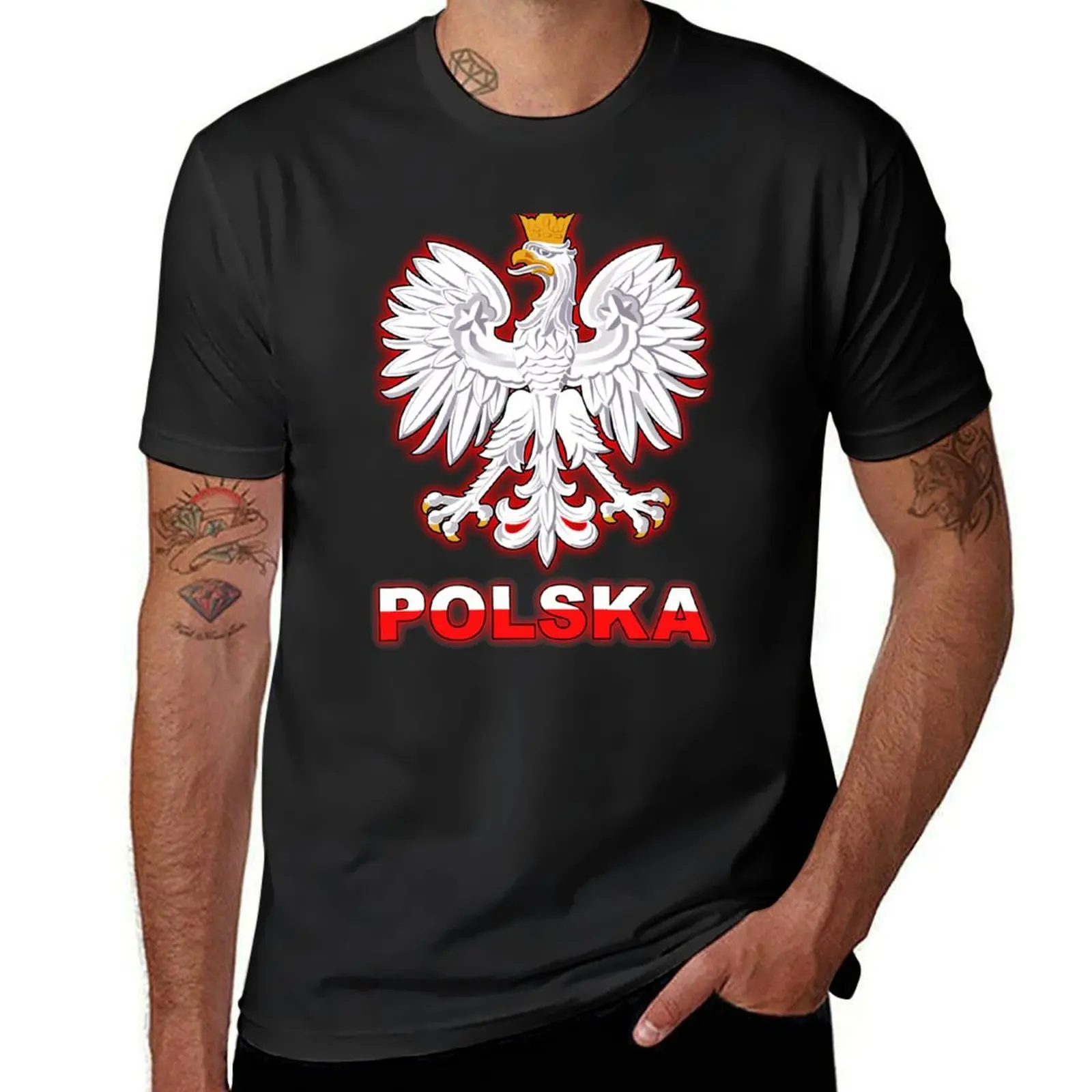 Polska - Polish Coat of Arms - White Eagle T-Shirt summer tops plus size tops mens white t shirts