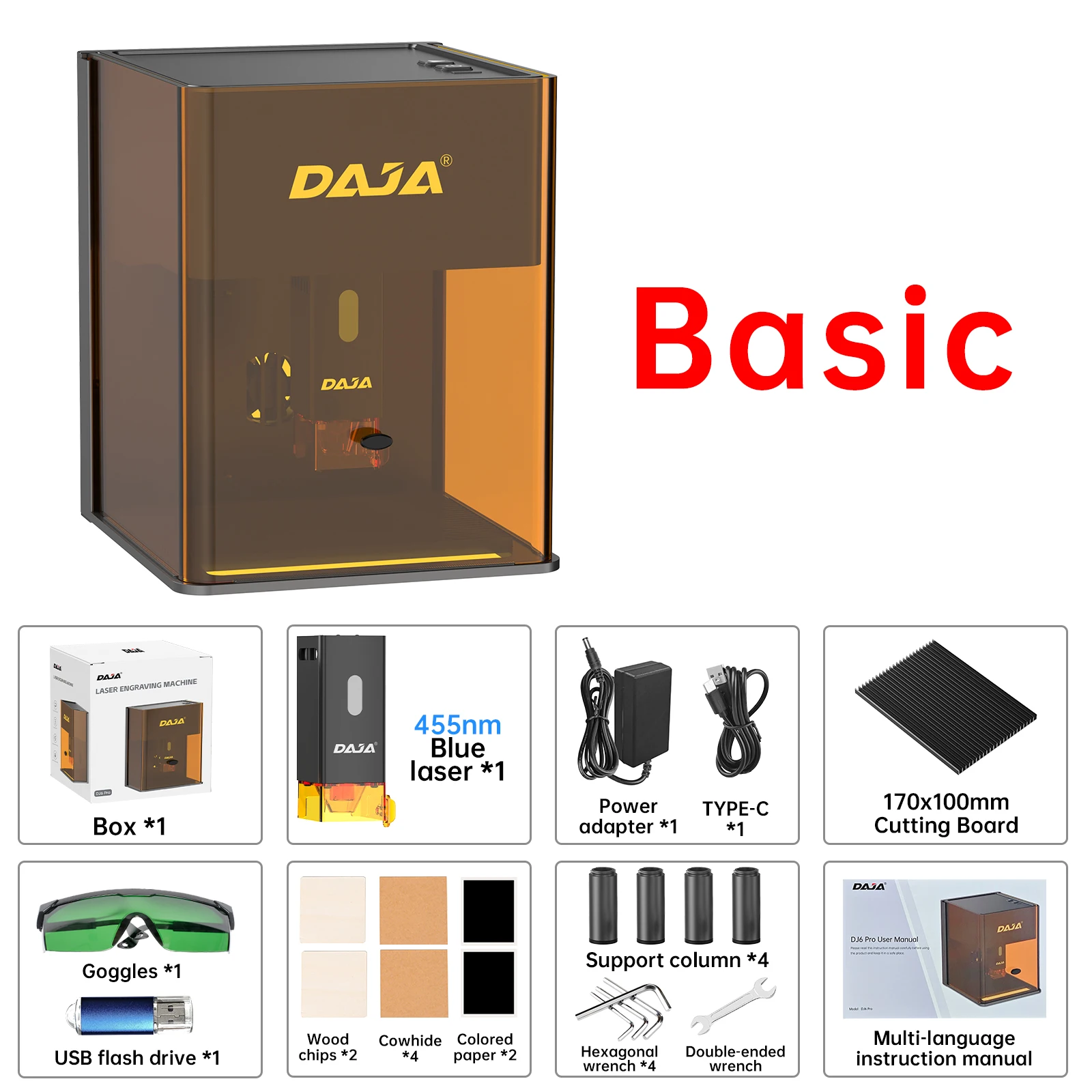 DAJA DJ6 Pro Laser Engraver Portable Safety Cover Cut Business DAJA DJ6 Pro Laser Engraver Portable Safety Cover Cut Business