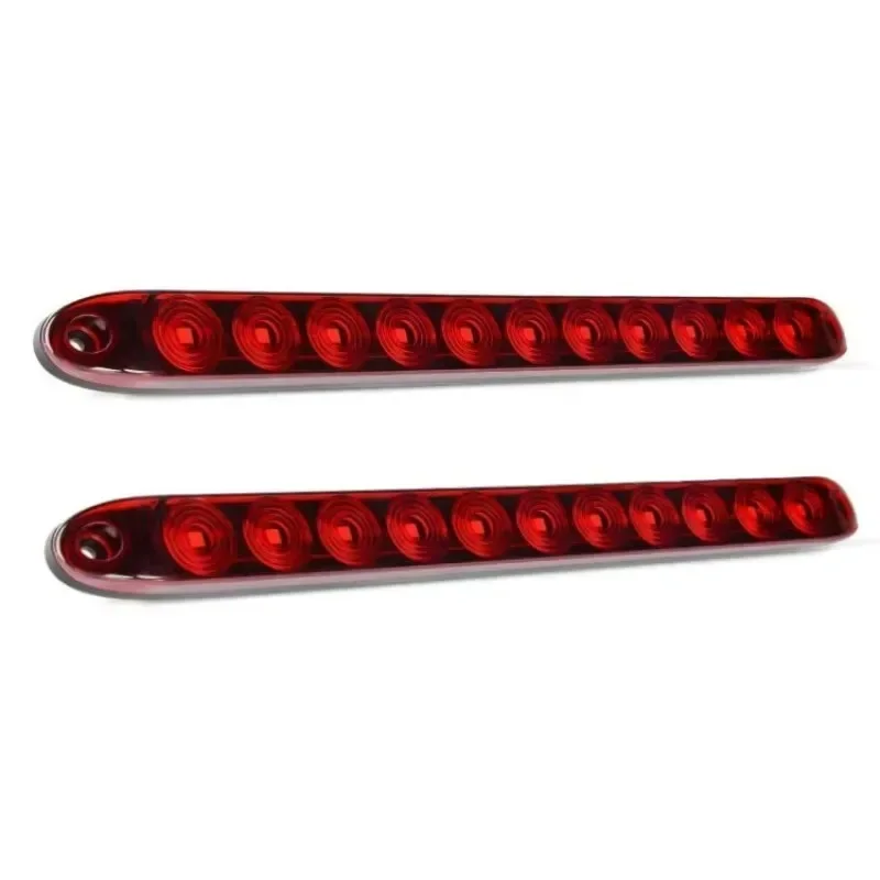 

2PCS Waterproof 16-Inch 11-LED Truck Tail Trailer Light Light with Brake Stop Park High/Low Brightness Marker Bar 12V Amber Red