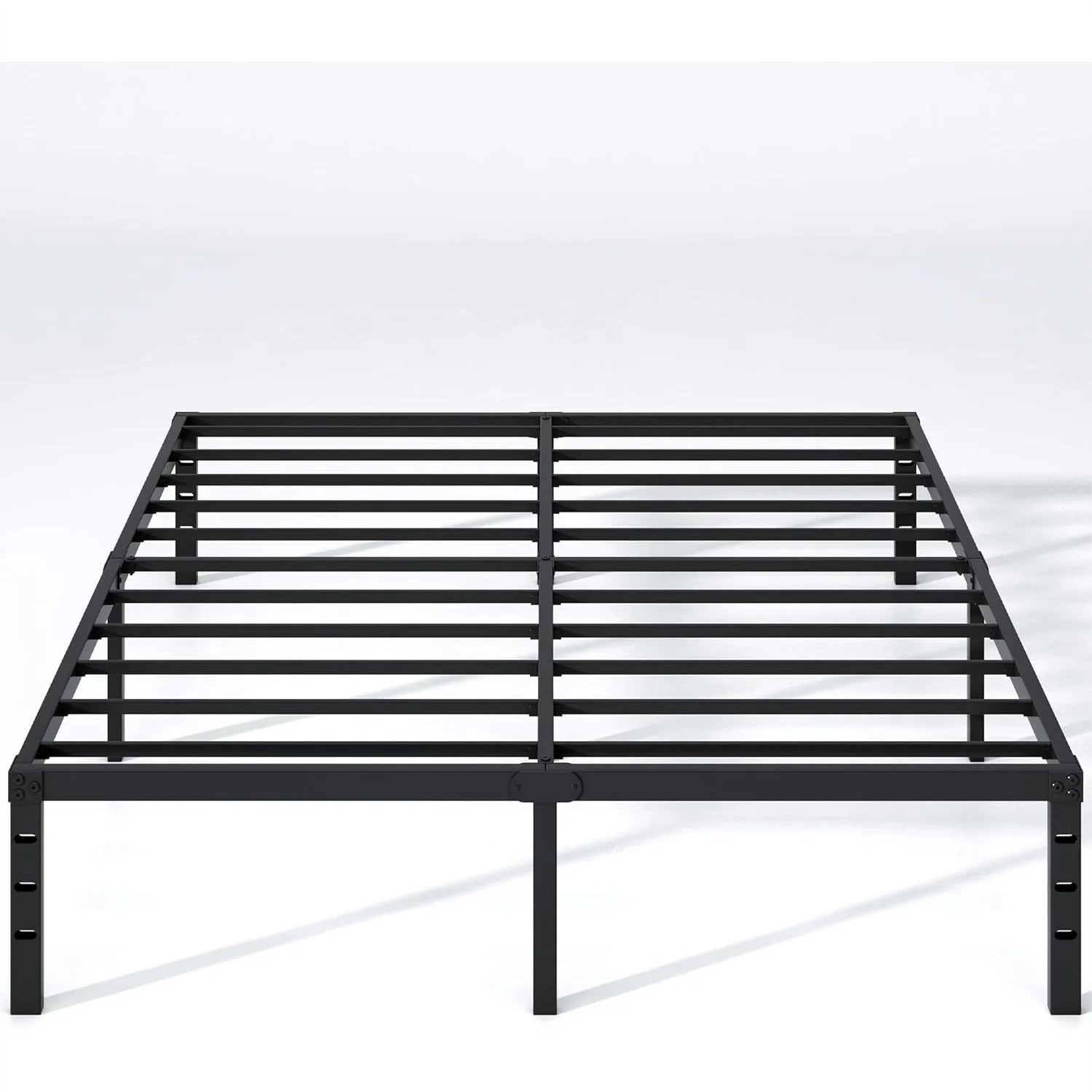 

Metal Bed Frame Queen Size with Storage, Heavy Duty Sturdy Mattress Foundation, Easy Assembly, No Box Spring Needed, 14 Inch