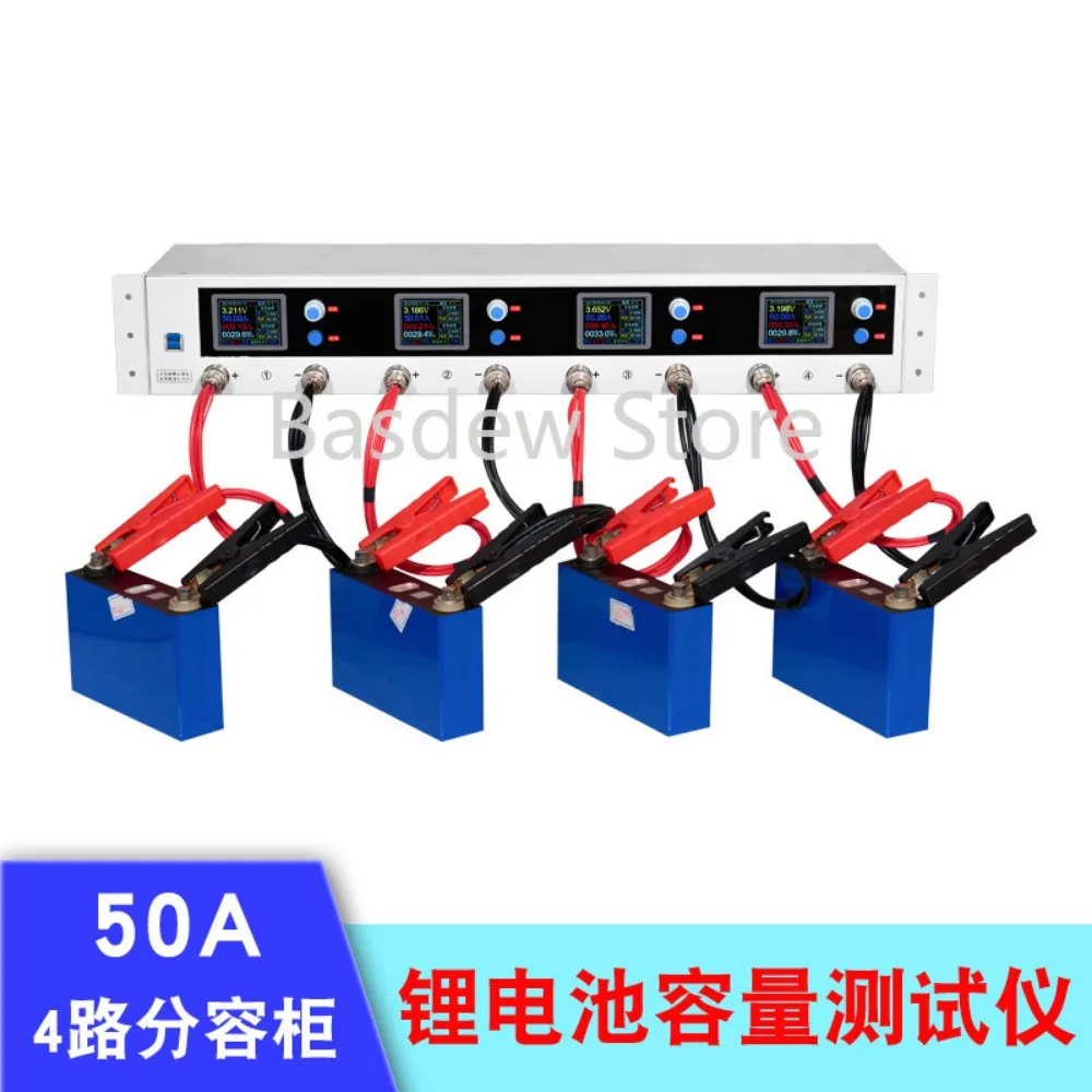 

Lithium Battery Capacity Measuring Instrument 50A Charge and Discharge Integrated Ternary Lithium Iron Detection 4Way Discharger