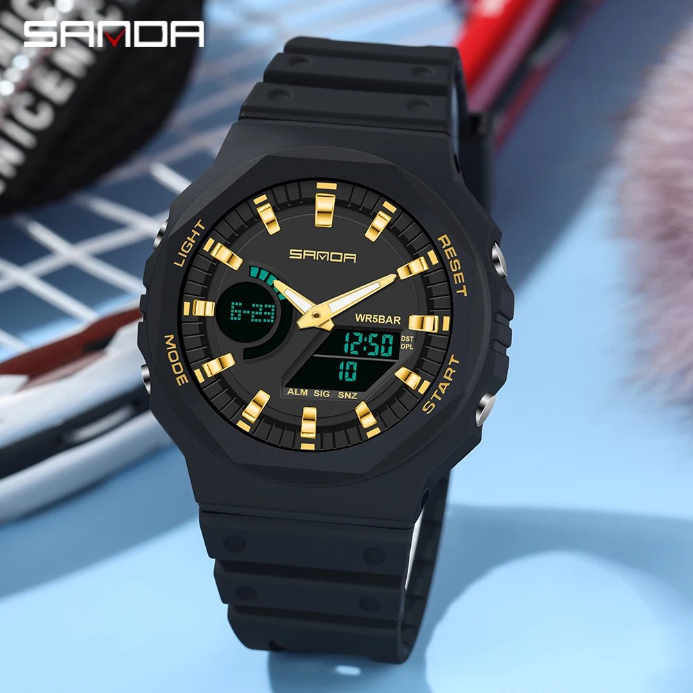 

SANDA Outdoor Sports Watches Men Ms LED Digital Watches Military Waterproof Date Electronic Watch Boy Girl Relogio Masculino