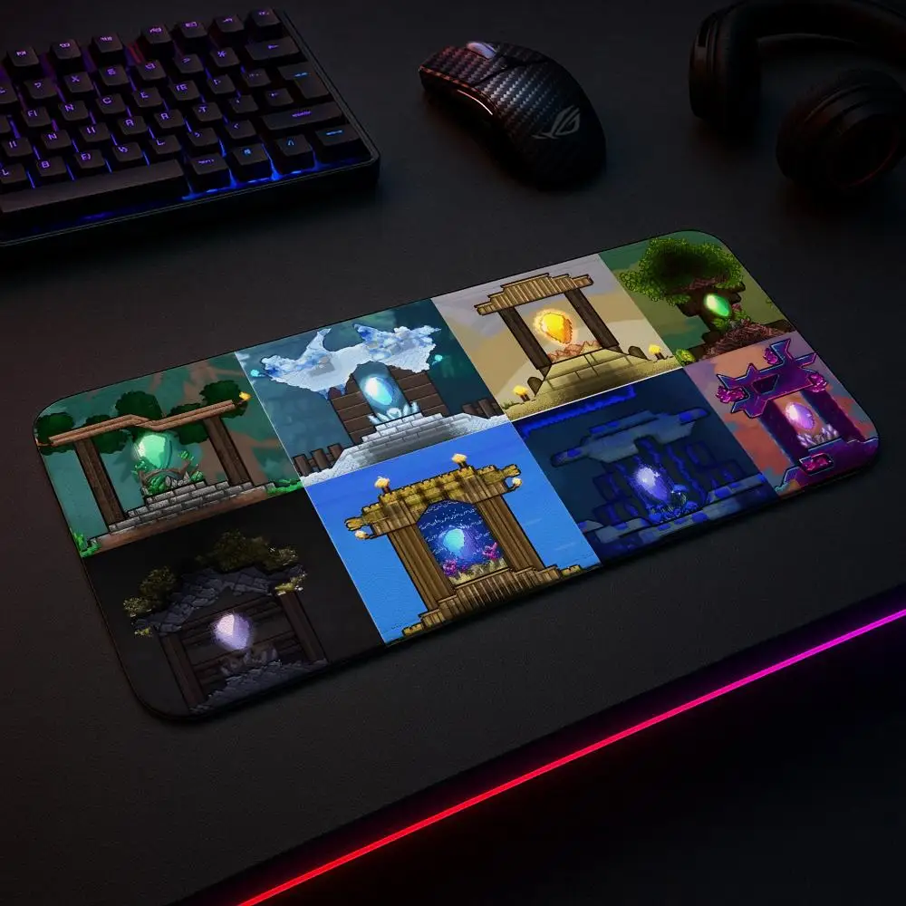 

Коврик для мыши Terraria, игровой коврик, большой размер XXL90x40 см x 5 мм, коврики для стола, игровые аксессуары, детали ПК