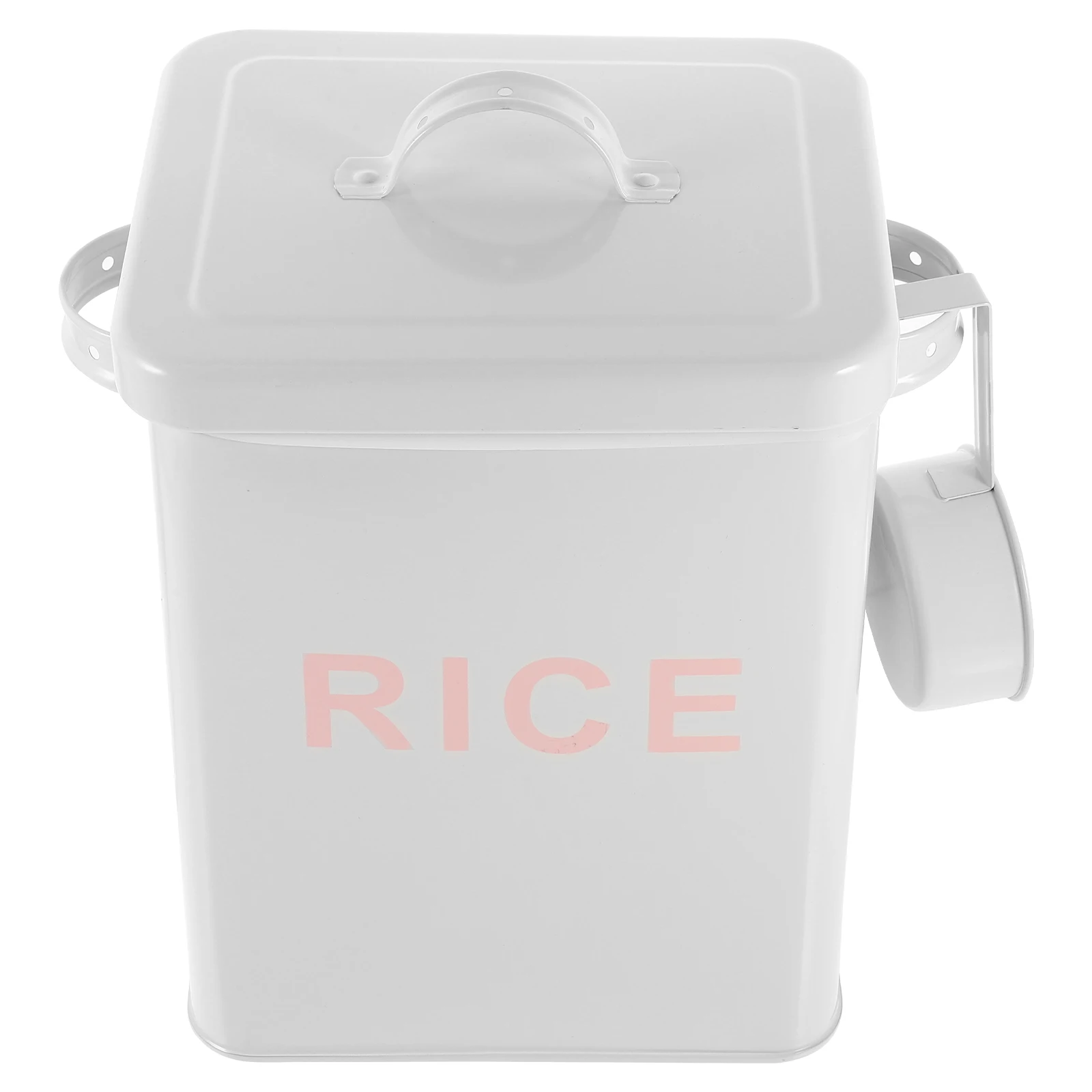 

Rice Bucket Storage Box Flour Organizer Container Sturdy Iron Kitchen Jar Home Dust Proof Design Suitable Rice