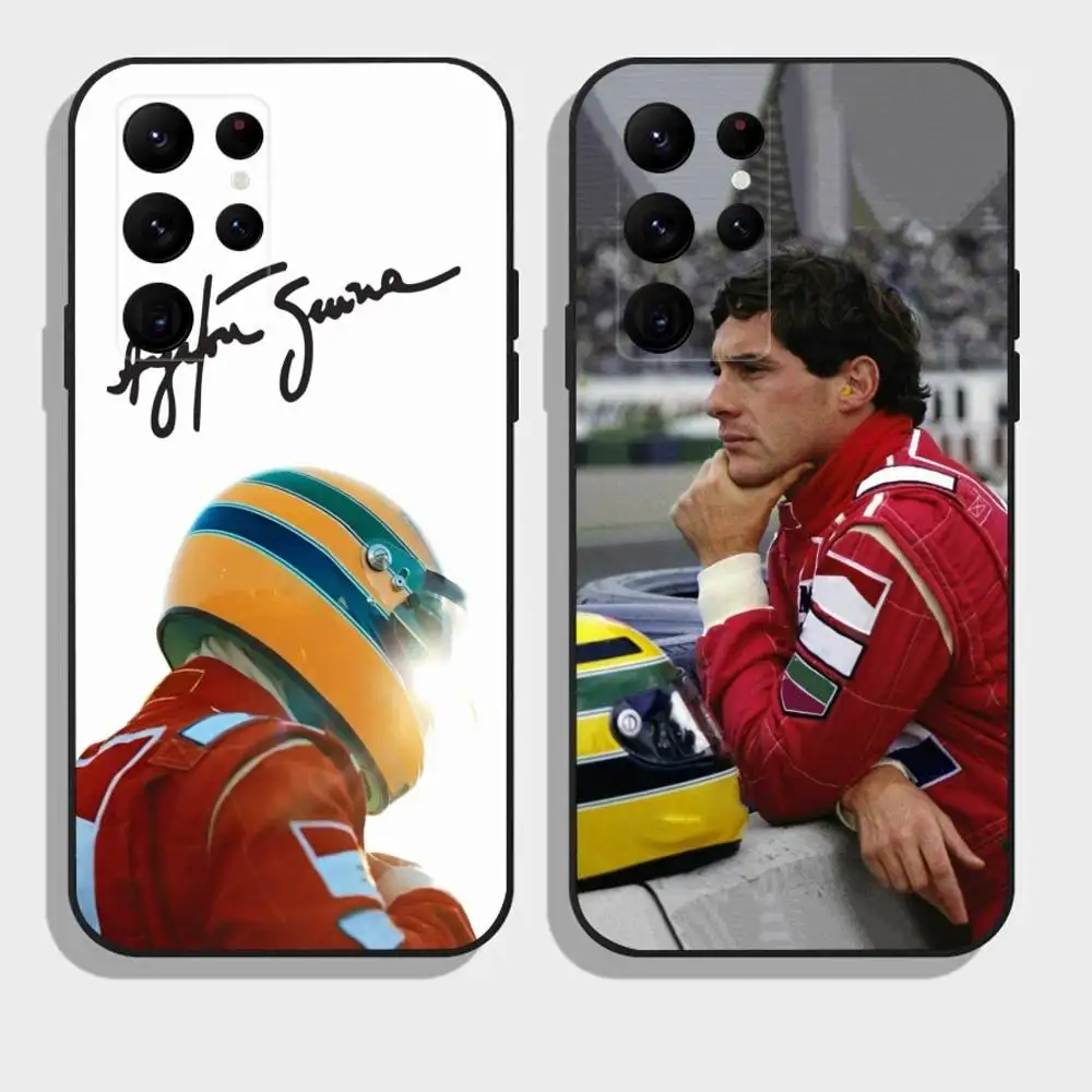 

Racing Driver A-Ayrton S-Senna Phone Case For Samsung Galaxy A73,A21s,A22,A31,A52,A53,A71,A41Soft Black Shell