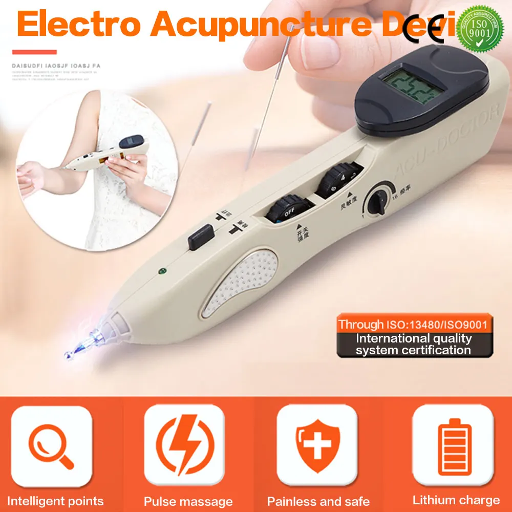 USB Rechargeable Acupuncture Pen Electric Acupuncture TENS Massage Pen Massage Device Body Massager Muscle Stimulator Therapy