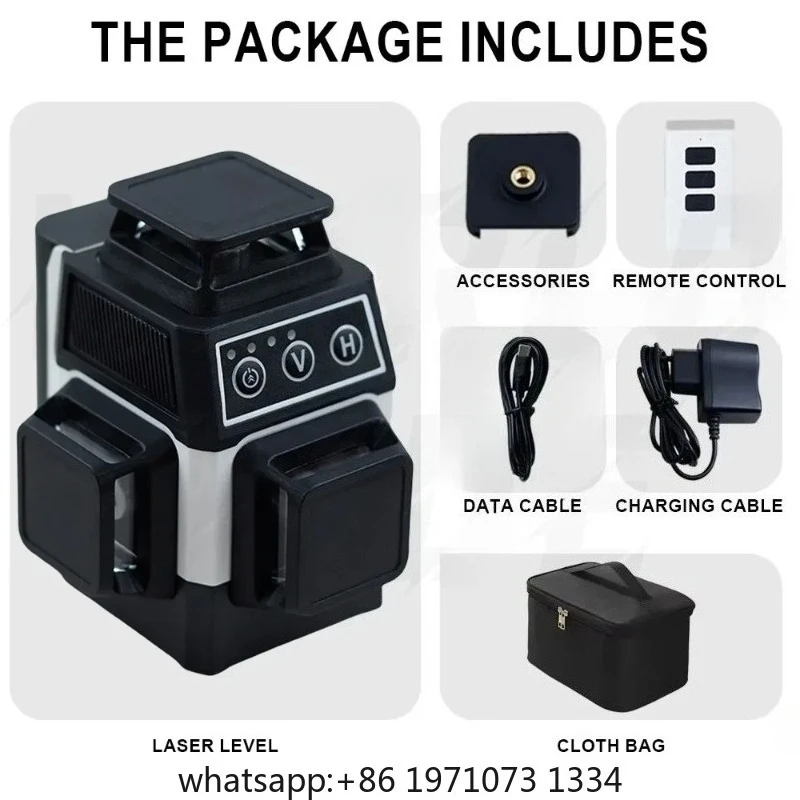 Mini 3D 12 Lines Laser Level Self-Leveling 360 Horizontal And Vertical Cross Super Powerful Green Beam Optical Instrument view 5