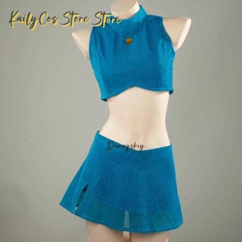 Anime Club Cartoon Princess Bloom Cosplay Girls Style Clothes Halloween Party Dress-up Blue Suit Shiny Skirt Adult Women view 4
