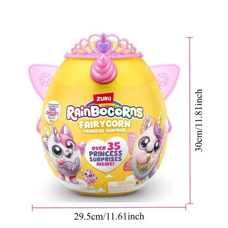 

HOT Zuru Rainocorns Princess Surprise (Rabbit) Collect Plush Stuffed Animals Surprise Eggs Wear Fairy Wings Magical Princesses