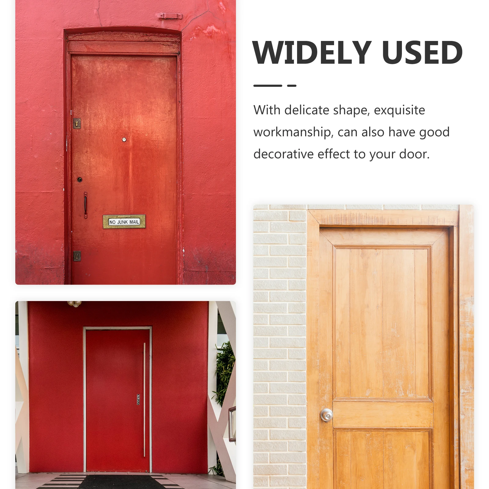 

Retro Vintage Metal Zinc Alloy Door Knocker Decorative Front Security Gate Household Durable European Style Smooth Polished For