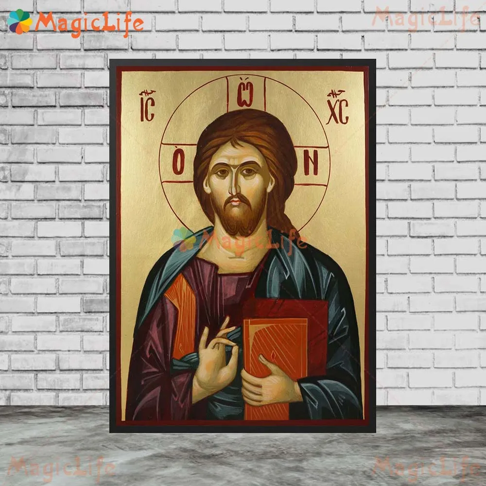 The Holy Face Jesus Christ Pantocrator Our Lord Orthodox Wall Pictures For Church Poster Wall Art Canvas Painting Unframed - Image 4