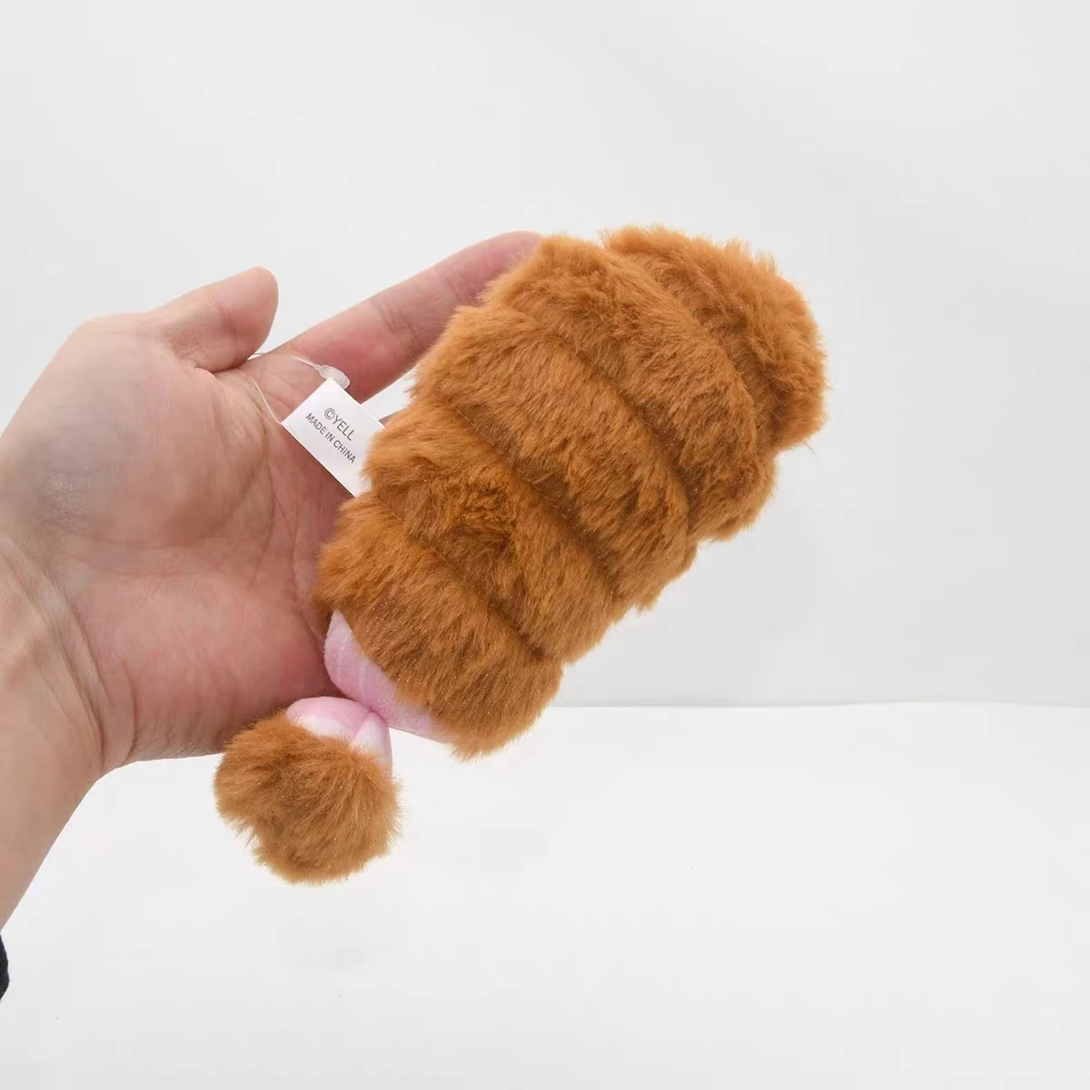 Yell World Stuffed Shaking! Tonkatsu plush toy cute kawaii 16cm fluffy fried pork chop with carabiner creative pull string toys