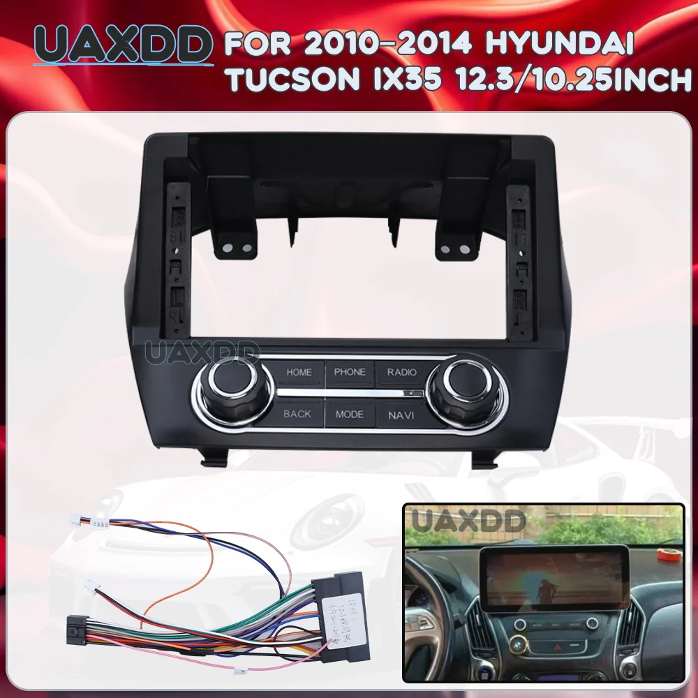 

Для Hyundai TUCSON IX35 2010-2014 годов выпуска: 12,3-дюймовая и 10,25-дюймовая рамка для Android-магнитолы, адаптер для приборной панели, 2 DIN, комплект для установки в салон, центральная панель.