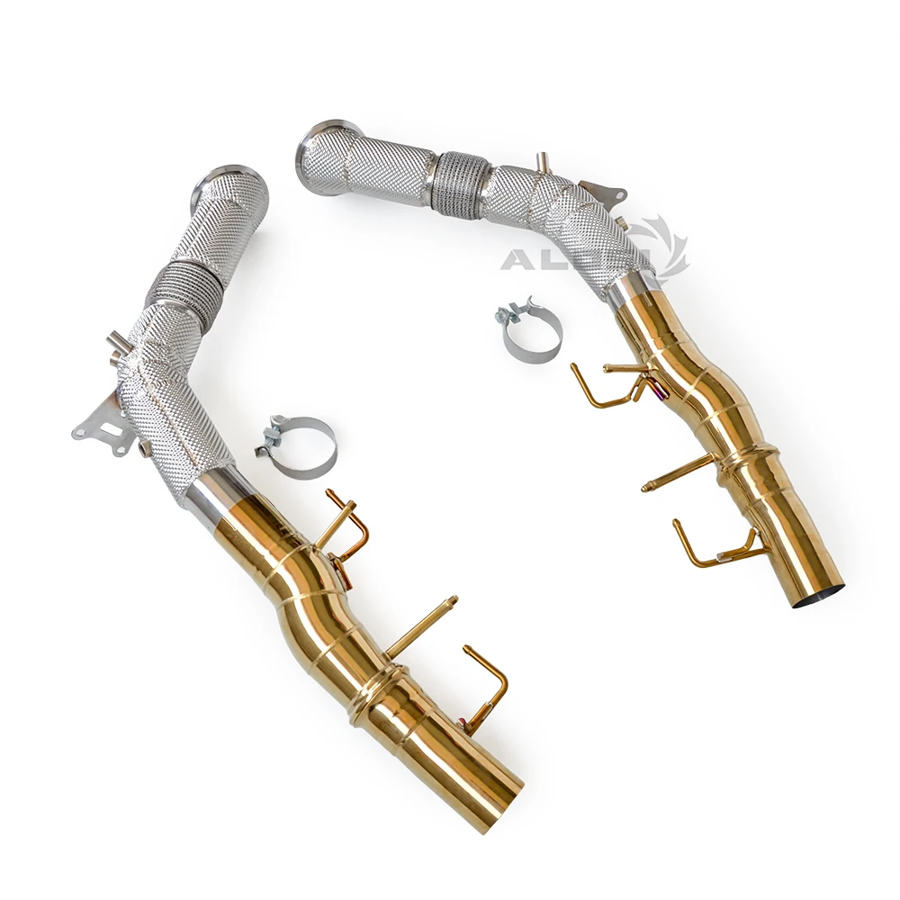 

Wholesale catback exhaust for Ferrari SF90 3.9T V8 2019-2023 straight through exhaust thermal insulation downpipe
