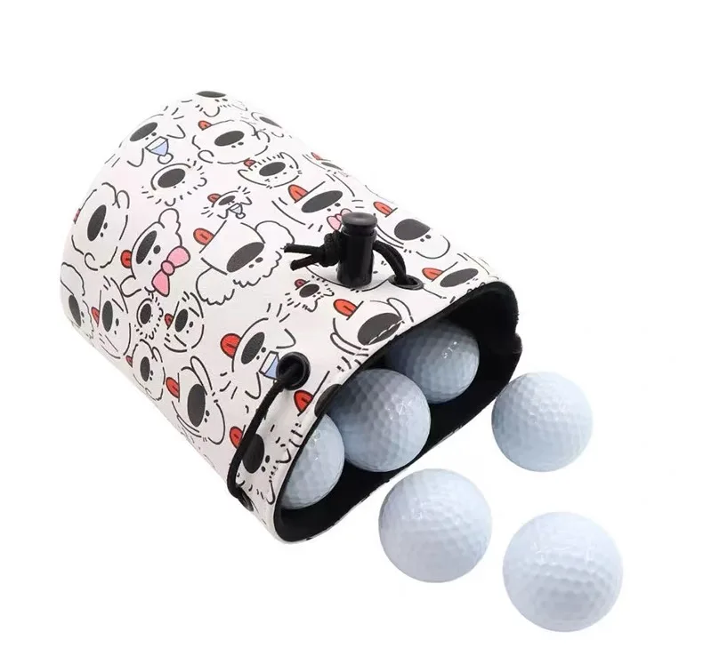 All-Weather Golf Organizer, Cartoon Themed Drawstring Pouch, Water-Resistant & Tear-Proof for Outdoor Use