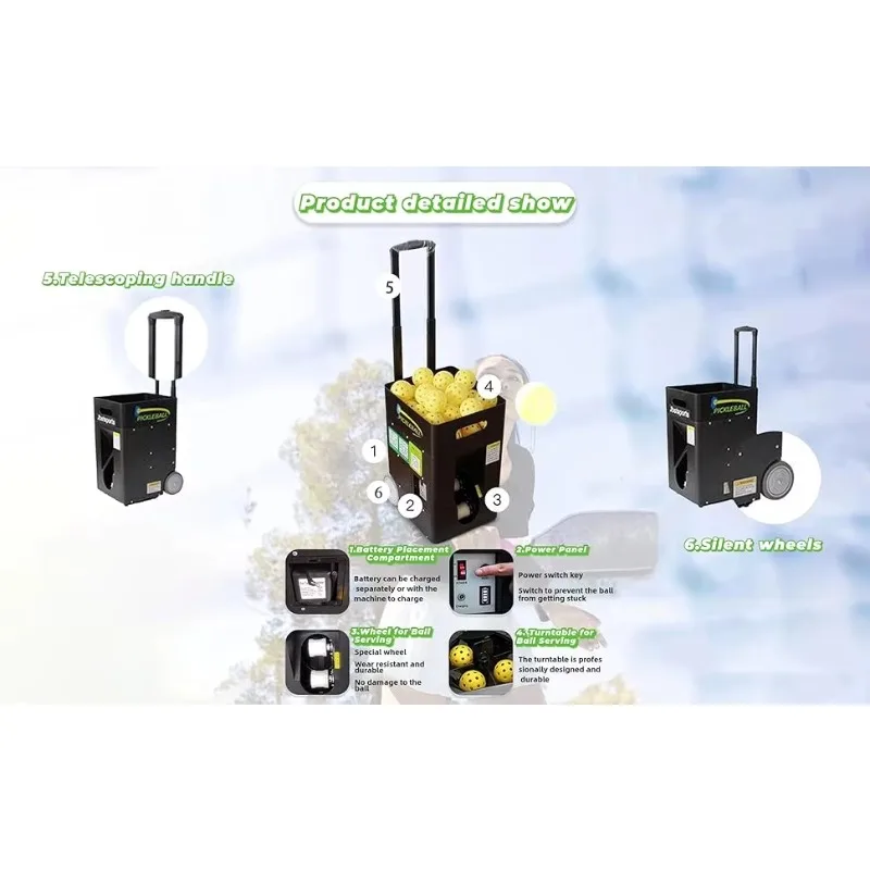 High Quality Professional Portable Tennis Ball Launch Machine ABS Plastic Wholesale Tennis Training Equipment