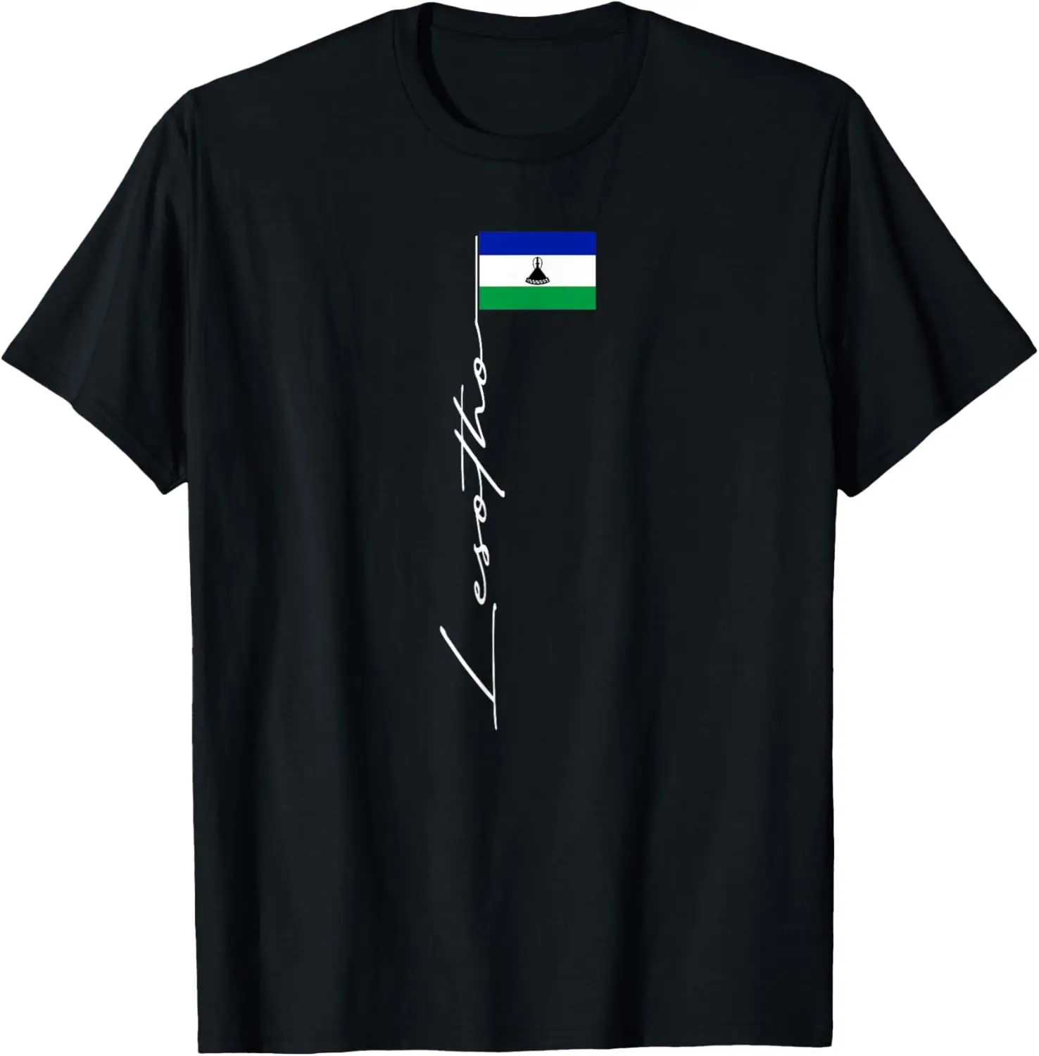 

Lesotho Signature Flag Pole Patriotic Lesotho Flag T-Shirt
