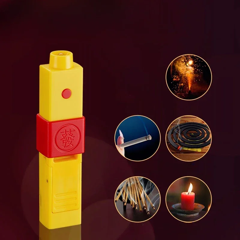 New Rechargeable Lighter Tungsten Wire Windproof Creative Safety Remote Ignition Fireworks Firecracker Gadget Cigarette Lighter