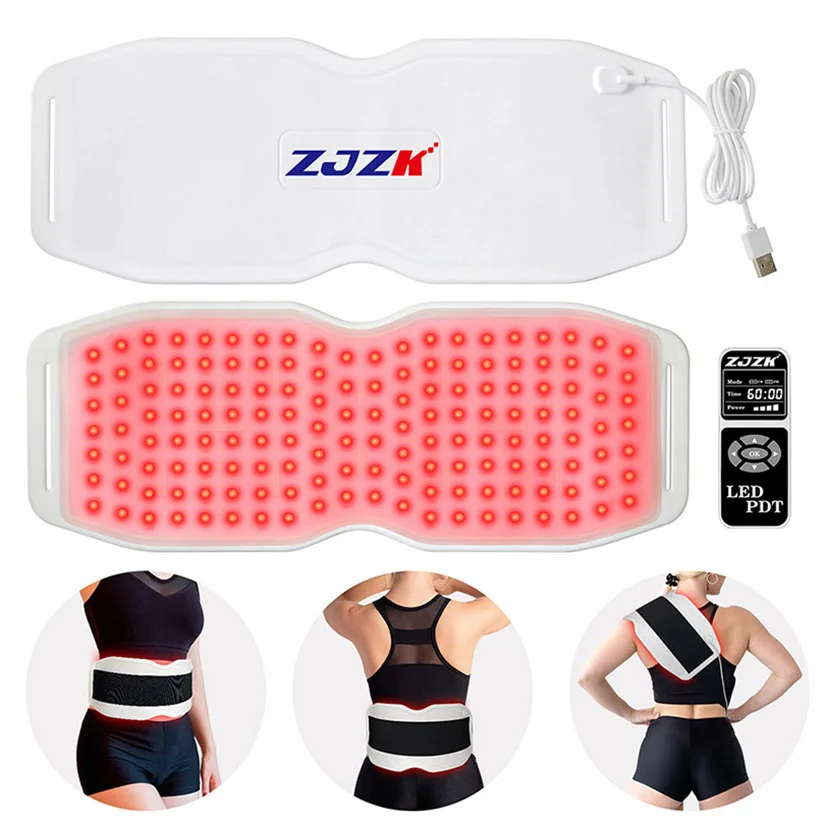 

Slimming 24W 940nm 850nm 660nm Led Therapy Tummy Belt for Weight Loss and Pain Relief With Soft Food Grade Silicone Material