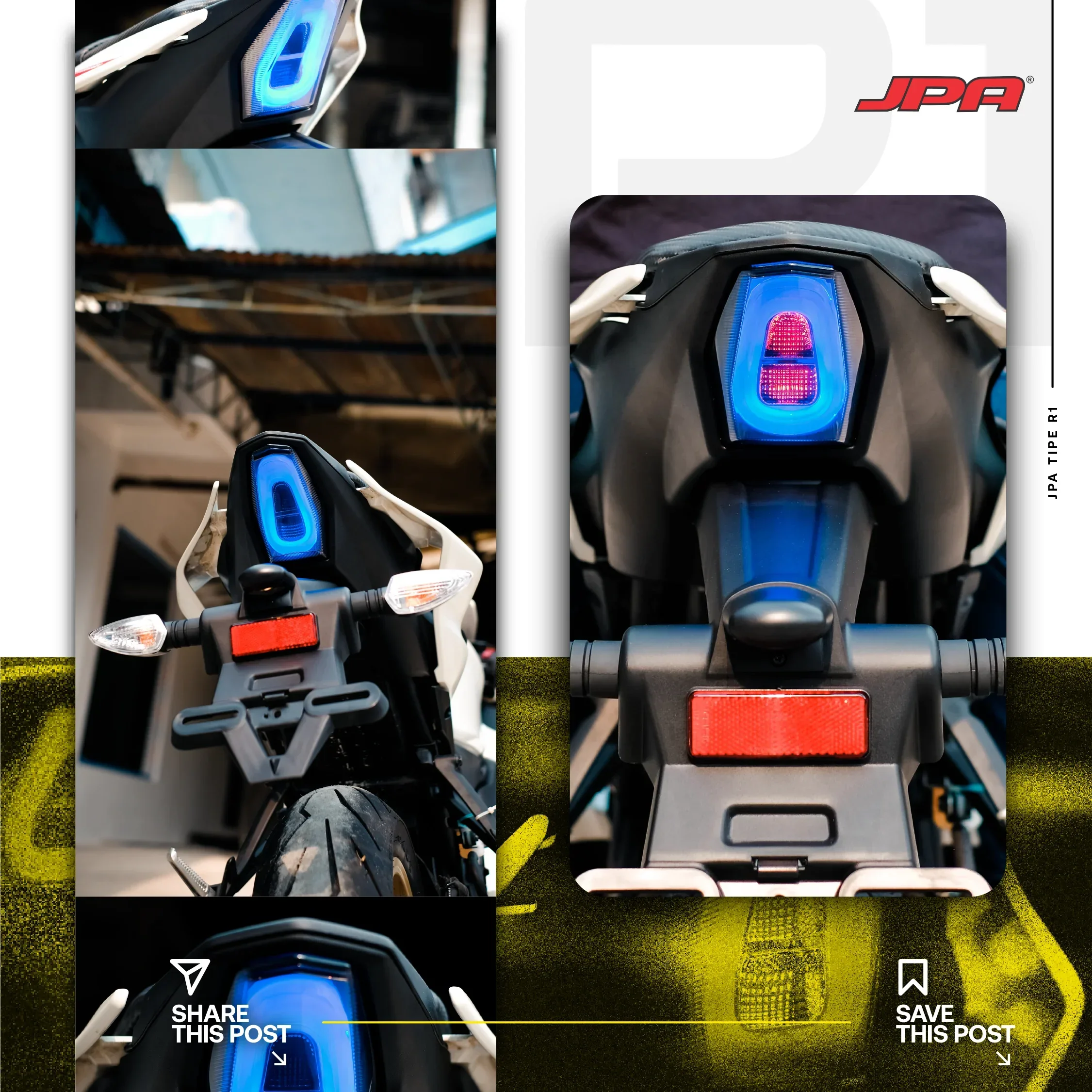 متوفر في المخزون جديد JPA كسر دراجة نارية وقف الضوء الذيل مصباح ل R15 2020 V3 R15 V4 R15M V4 2018 اكسسوارات 2021 تصميم