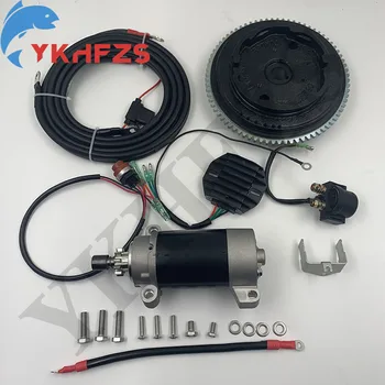Electric Start Kit For YAMAHA outboard 20HP 4 stroke F20 hand starter refit Electric starter rotor assy starter motor 6AH