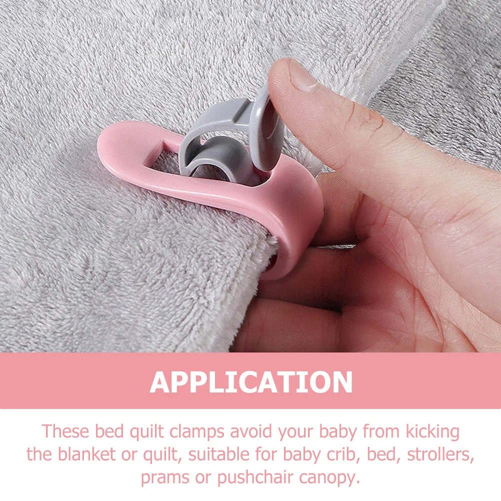 

30Pcs Bed Quilt Clips Anti-Slip Quilt Clamps Protect Baby Blanket Sheet Fasteners Grippers for Crib Stroller Prams