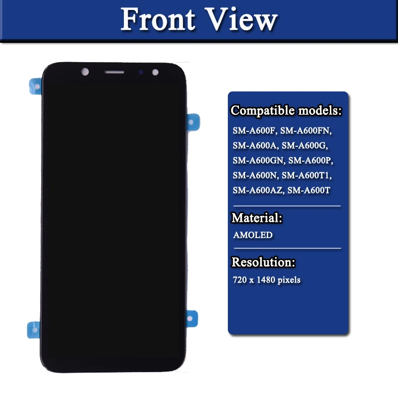 Original Super AMOLED For SAMSUNG Galaxy A6 2018 A600 A600F A600FN LCD Display With Touch Screen Digitizer Assembly