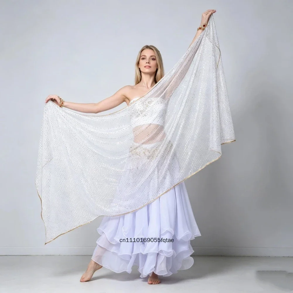 13 Colors Chiffon Belly Dance Scarf 210x95cm Light Texture Rectangle Belly Dancing Shawl Women Stage Performance Dance Veil