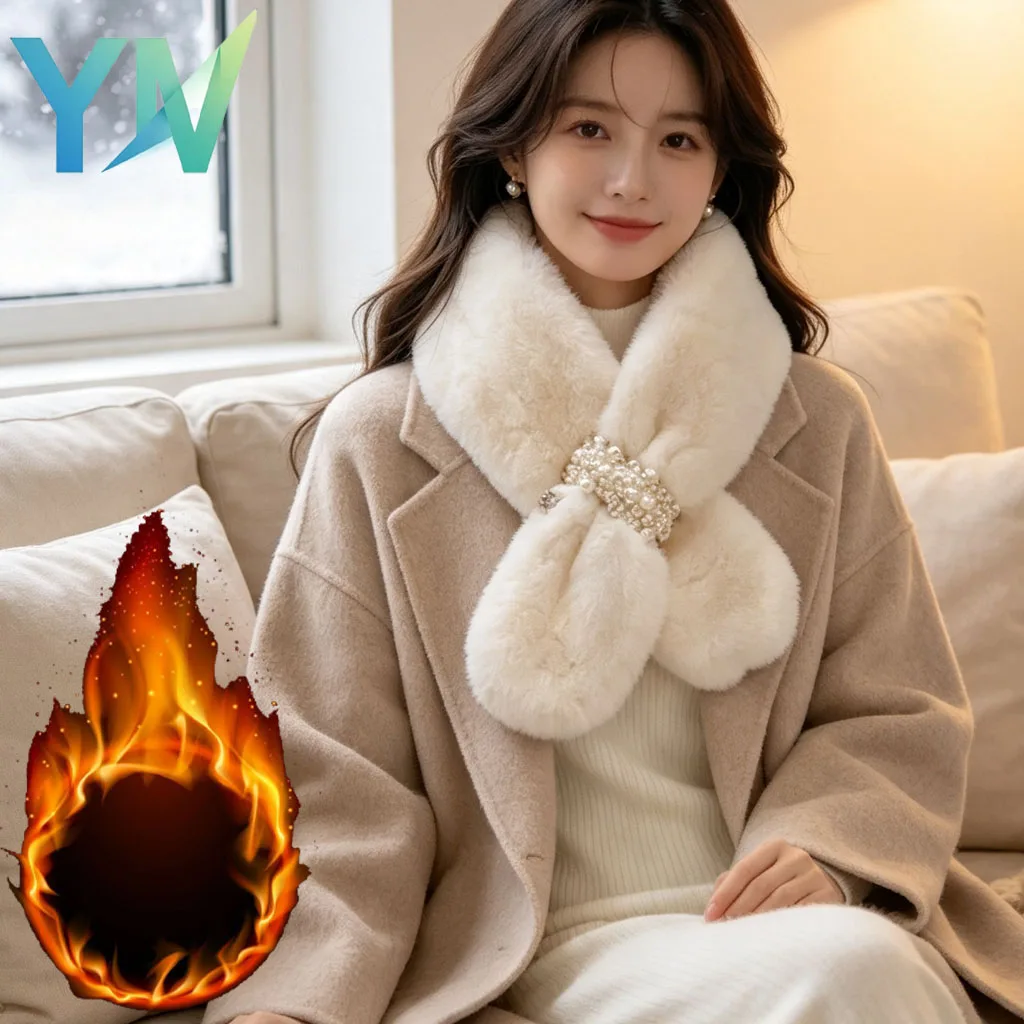 1-5PCS Korean Style Double Sided Knit Scarf for Women Thickened Warm Winter Wrap Cute Student Neck Gaiter Premium Cozy Gift