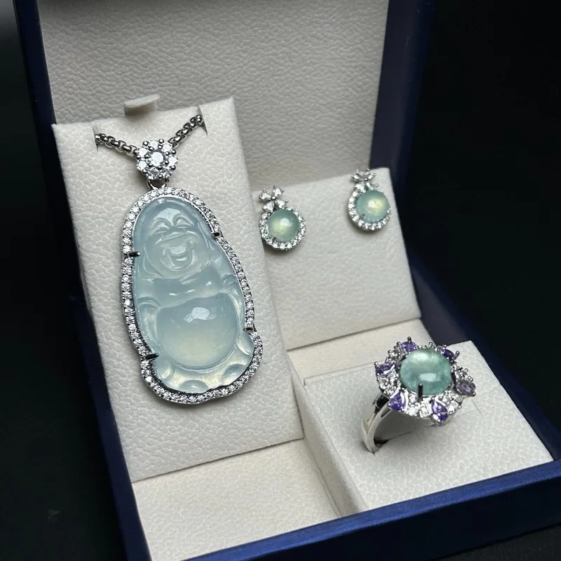 

Новый комплект из трех предметов из натурального ледяного цвета, модные универсальные украшения в этническом стиле