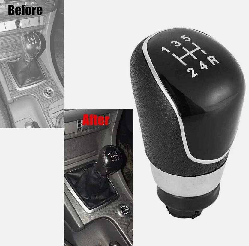 5 Speed Manual Car Gear Shift Knob Shifter Boot Stick Shifter Lever Car Stitching Gear Shifter Knob For Automatic Manual Cars