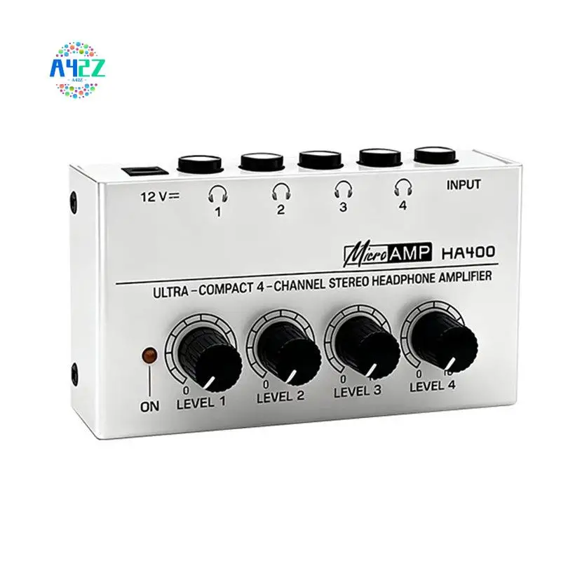 

A42Z-Mini Headphone Amplifier HA400 4 Channels Ultra-Compact Stereo Audio Amplifier Earphone Amp For Music